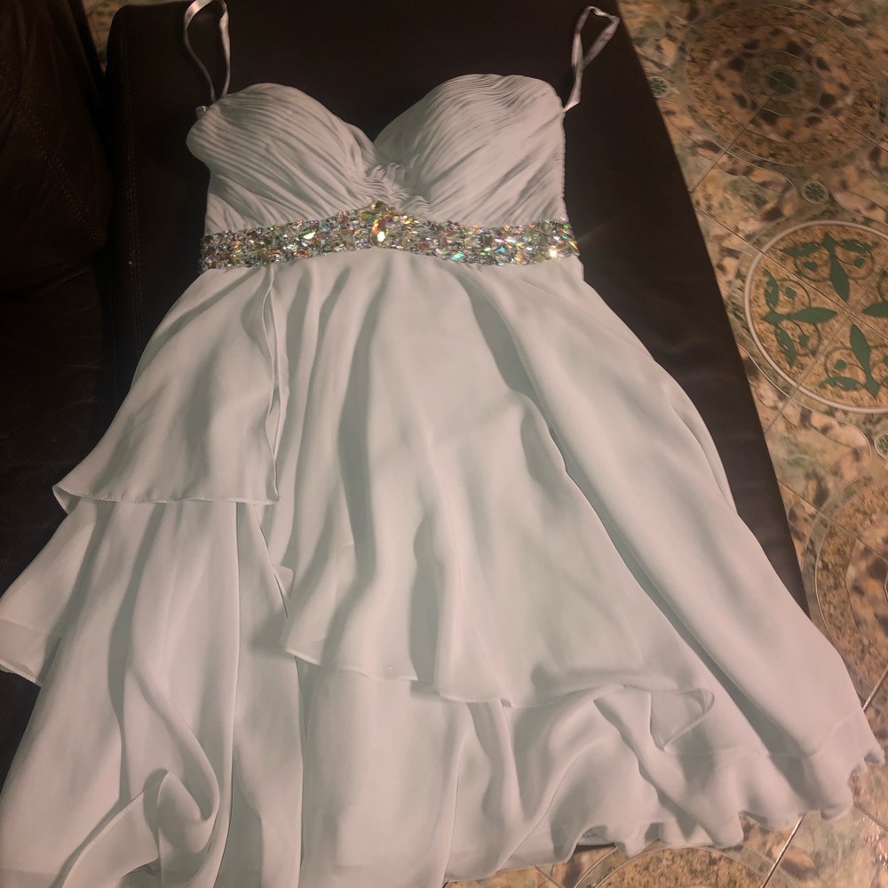 Bedazzled Grey/Silver formal dress